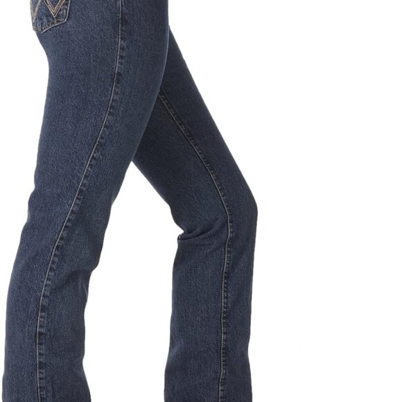 Womens Cash Mid Rise Vented Hem Riding Jeans Boot Cut Comfortable Fit - Picture 2 of 6